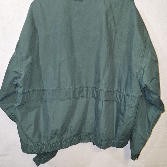 John Ashford Forest Green Jacket with Navy Accents 90's - Picture 8 of 9